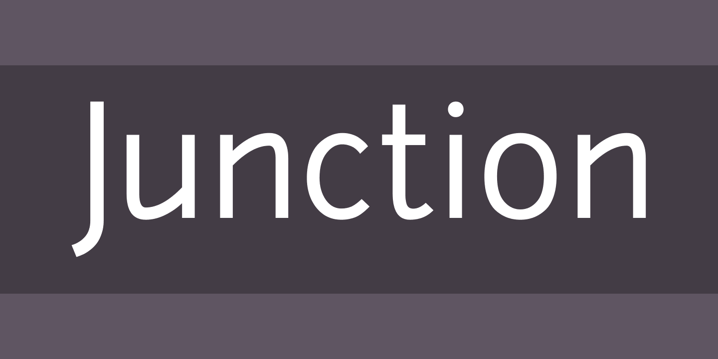 Пример шрифта Junction #1